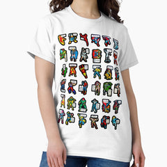 70s Superhero Stickers Classic T-Shirt
