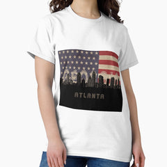 Atlanta Skyline Flag Classic T Shirt