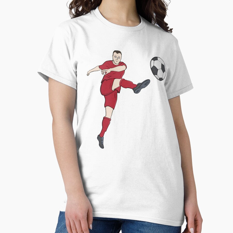 Awesome Football Kick Score a Goal in Soccer Classic T-Shirt