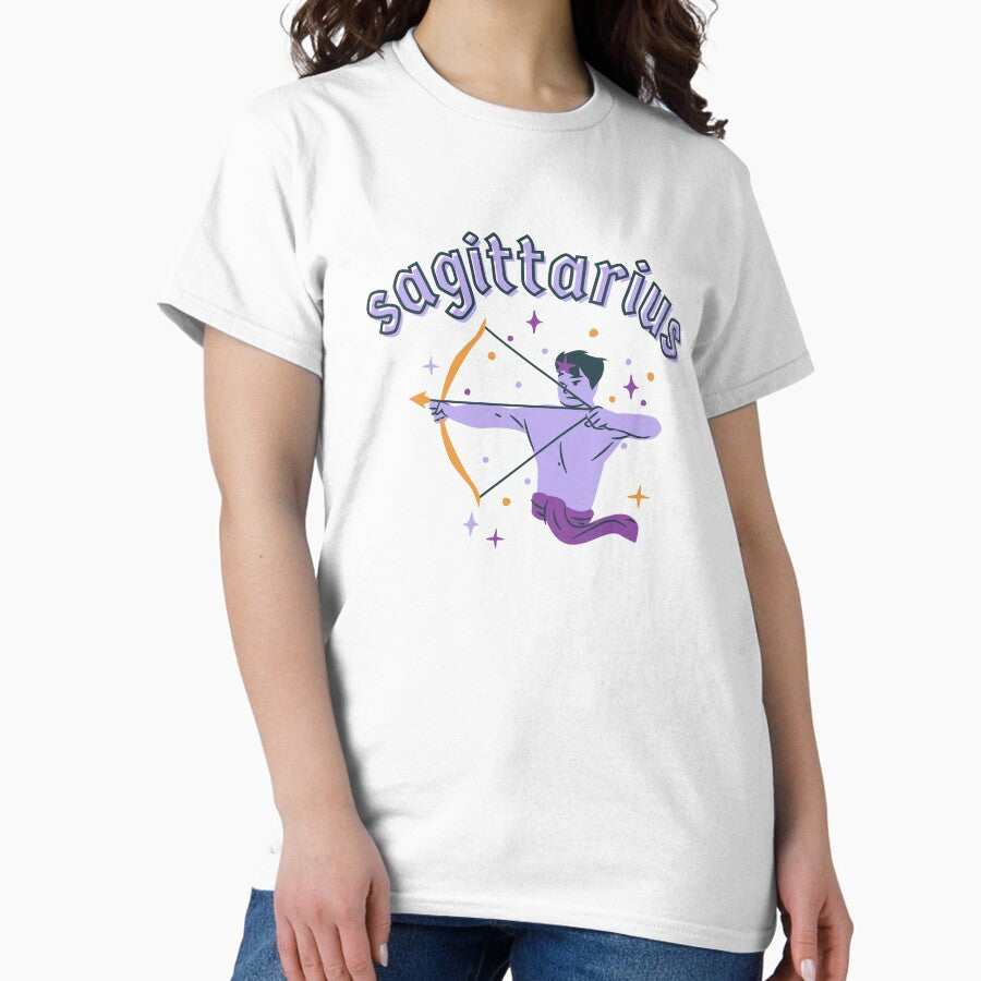 Sagittarius Zodiac Archer Sticker Classic T-Shirt