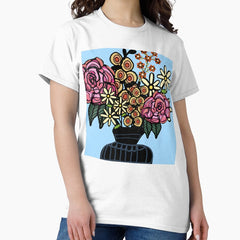 Floodle pink rose bunch Classic T-Shirt