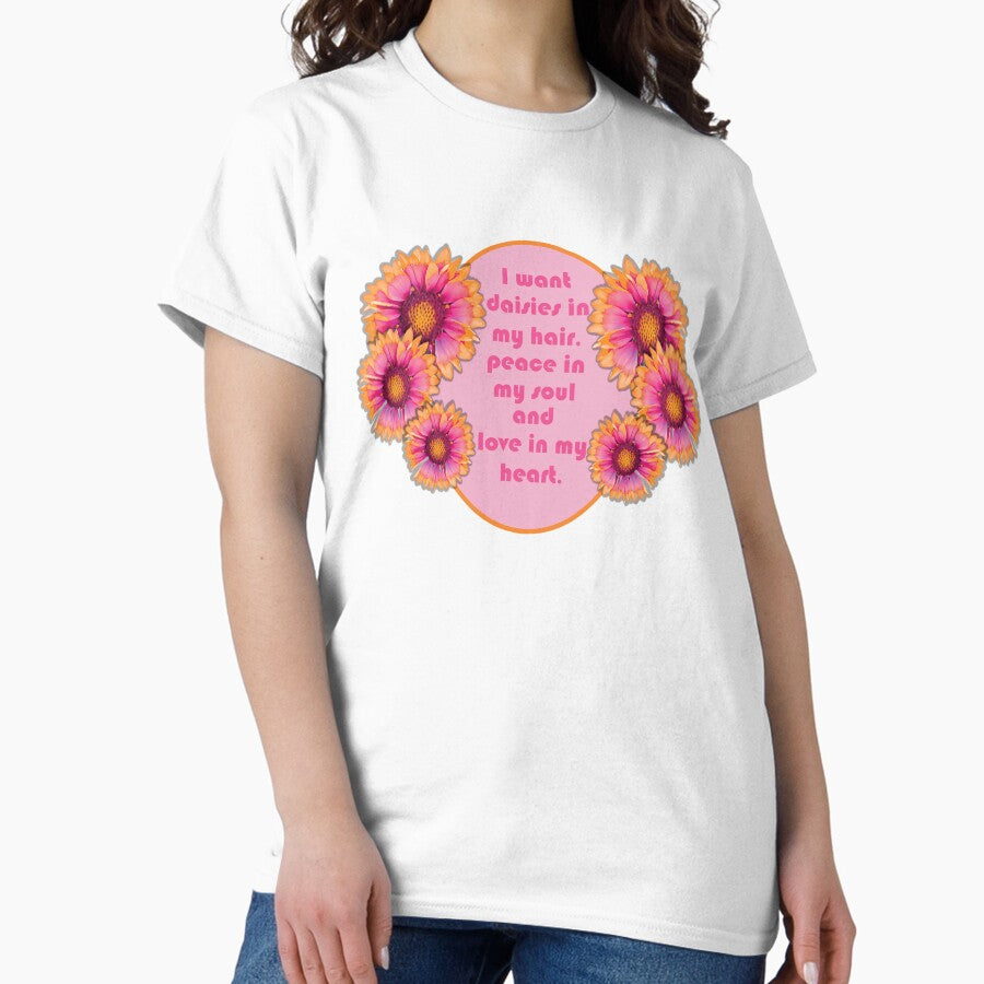 Daisies In My Hair Classic T-Shirt