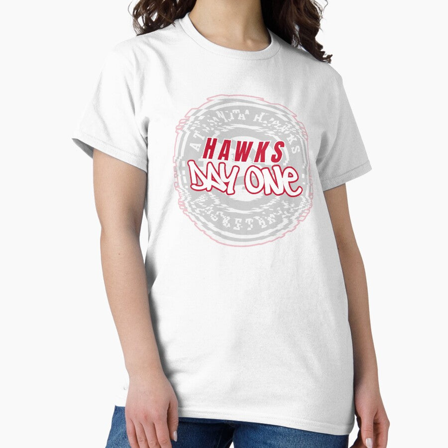 Atlanta Hawks Day One Glitch Logo Shirt Fanwagon Exclusive Classic T Shirt