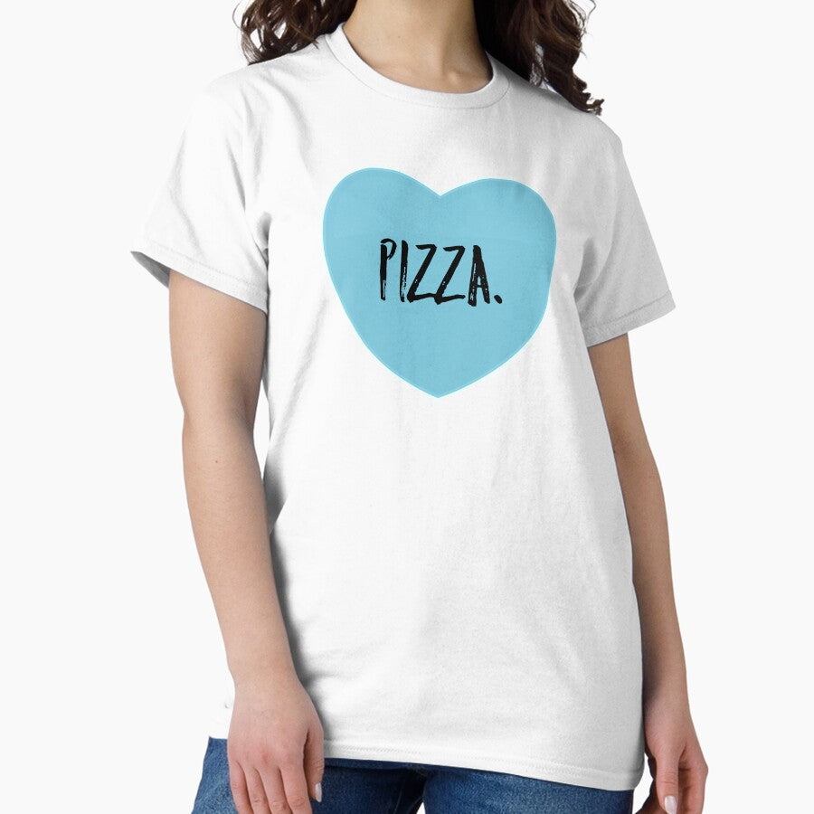 Pizza Valentines Day Candy Heart Classic T-Shirt