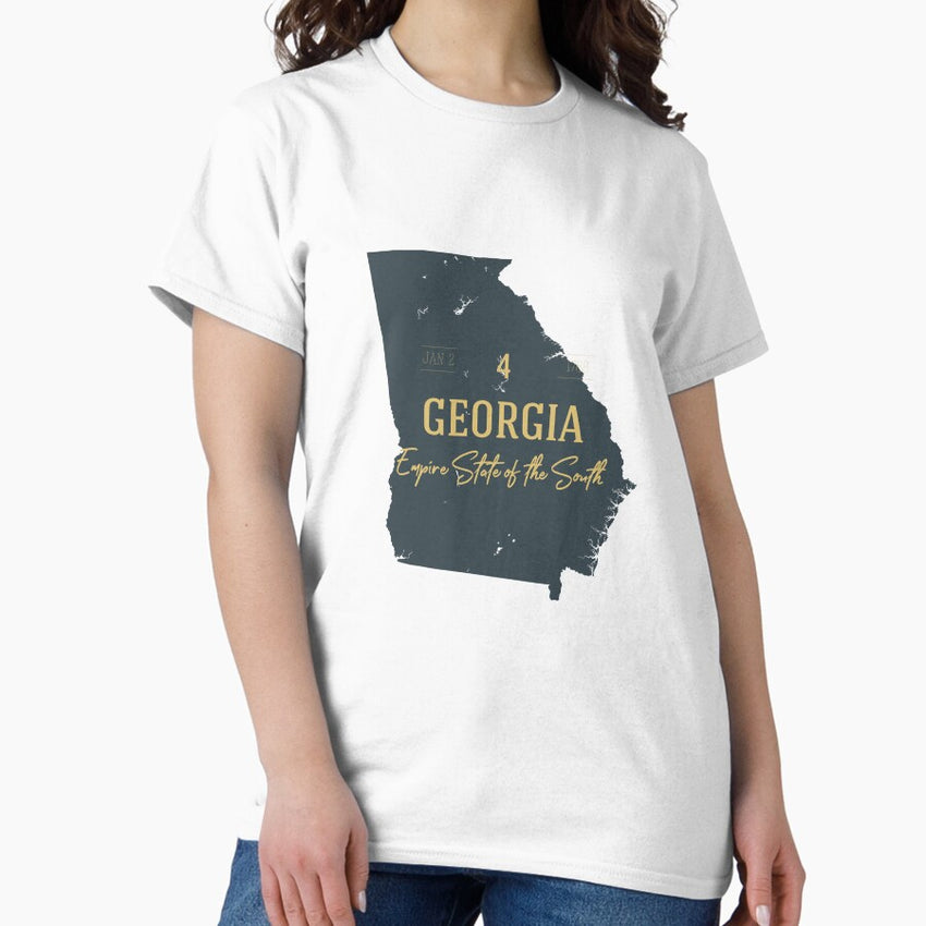 American state map. Georgia. Empire State of the South Classic T-Shirt