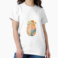 Blooming Prairie Flowers Anatomical Watercolor Brain Classic T Shirt
