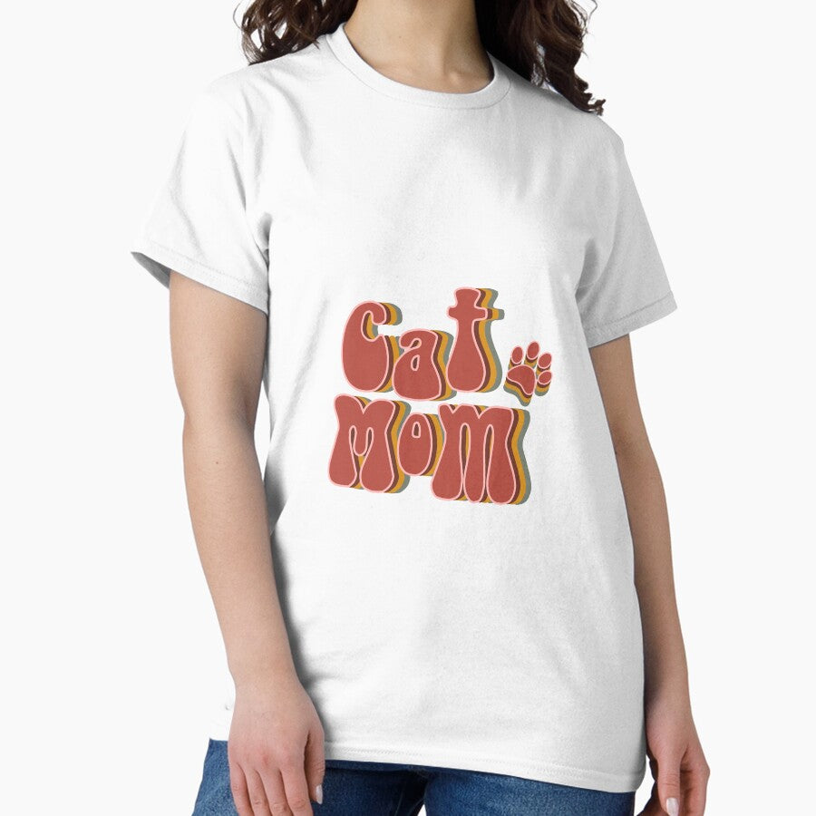 cat mom retro Classic T-Shirt