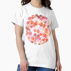 Valentine Reds Ombre Flower Flied Classic T-Shirt