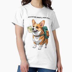 Adventure Awaits Corgi Hiking Corgi Adventure Corgi Explorer Classic T Shirt