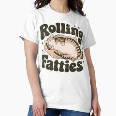 Rolling Fatties Cat Funny Cute Fatty Cat Lover Kitten Classic T-Shirt