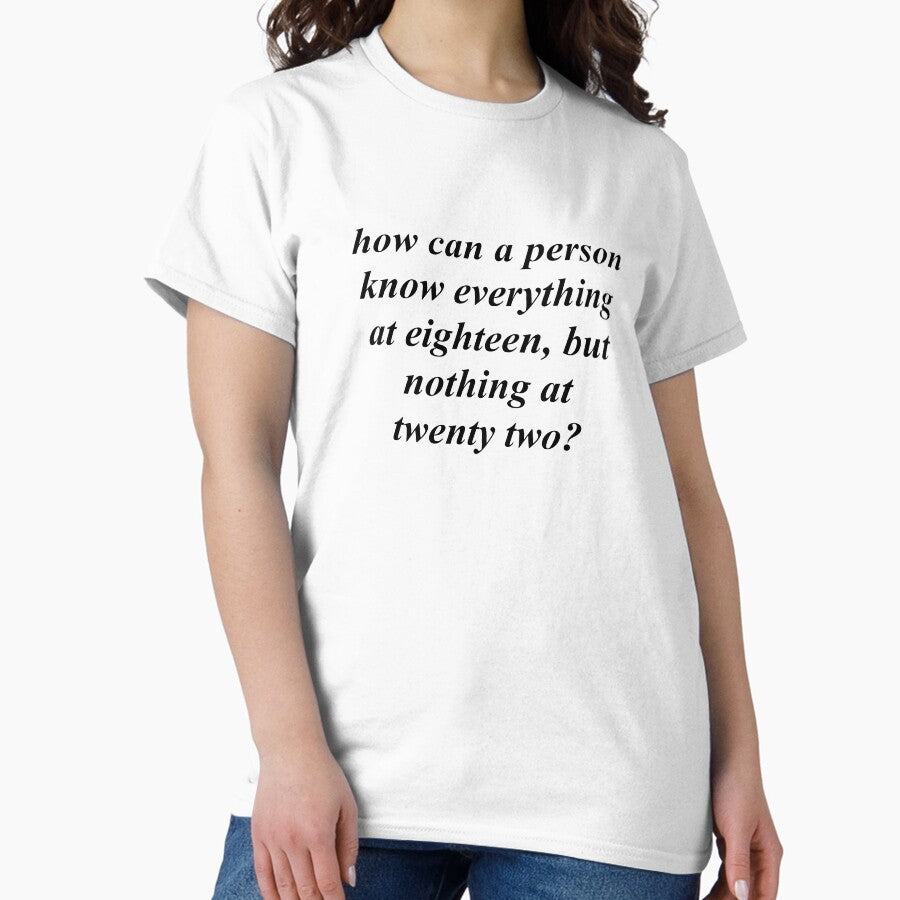 Nothing New Lyrics Taylor Swift Phoebe Bridgers Red Taylors Version Classic T Shirt