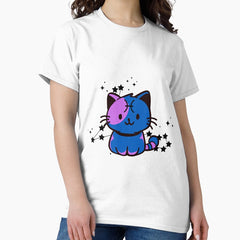 Pisces Space Cat – Kawaii Zodiac Astronaut Cat Design Classic T-Shirt