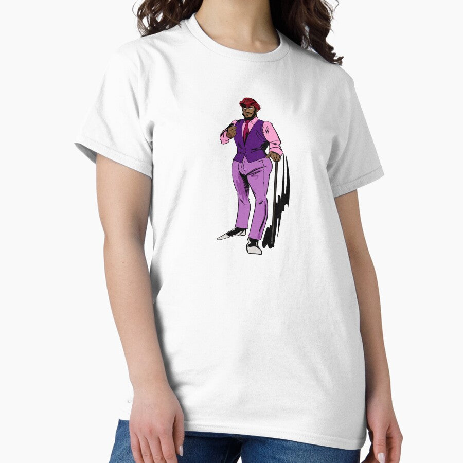 Axel In Harlem Funny Anime Man Yoshikazu Yasuhiko Themed Parody Print Classic T Shirt