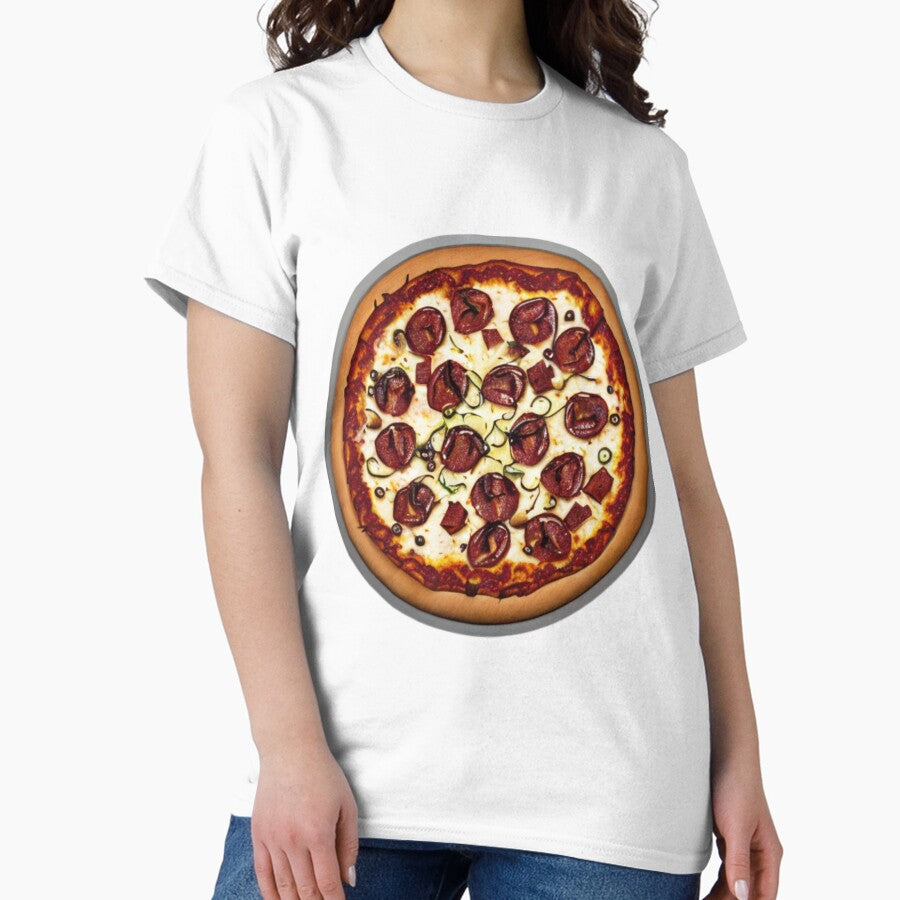 Hot pizza - Cheesy Delight - Pizza Paradise Classic T-Shirt
