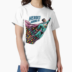 Autism Awareness Superhero Autism Gifts Boys Moms T-Shirt Classic T-Shirt