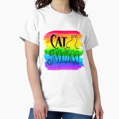Rainbow Cat Mom Classic T-Shirt