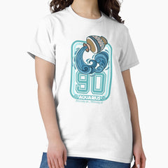 Aquarius Born In 1990 Zodiac Star Sign Horoscop Classic T Shirt