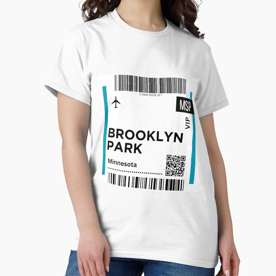 Brooklny park, Minnesota Airplane Boarding pass Classic T-Shirt