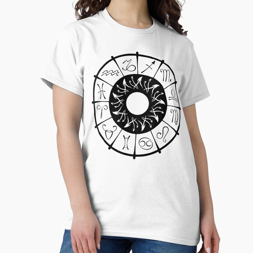 sun moon stars horoscope zodiac astrology chart signs Classic T-Shirt