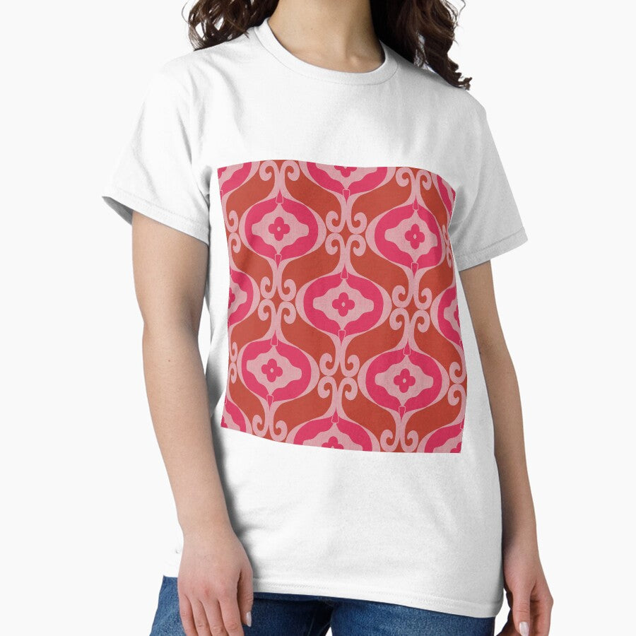 Retro pattern with texture pattern print background Classic T-Shirt