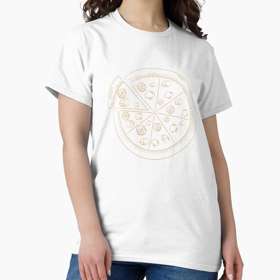 Pizza Outline Snack Classic T-Shirt
