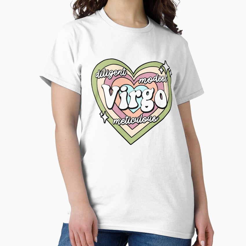 Virgo Traits Sparkling Heart Classic T-Shirt