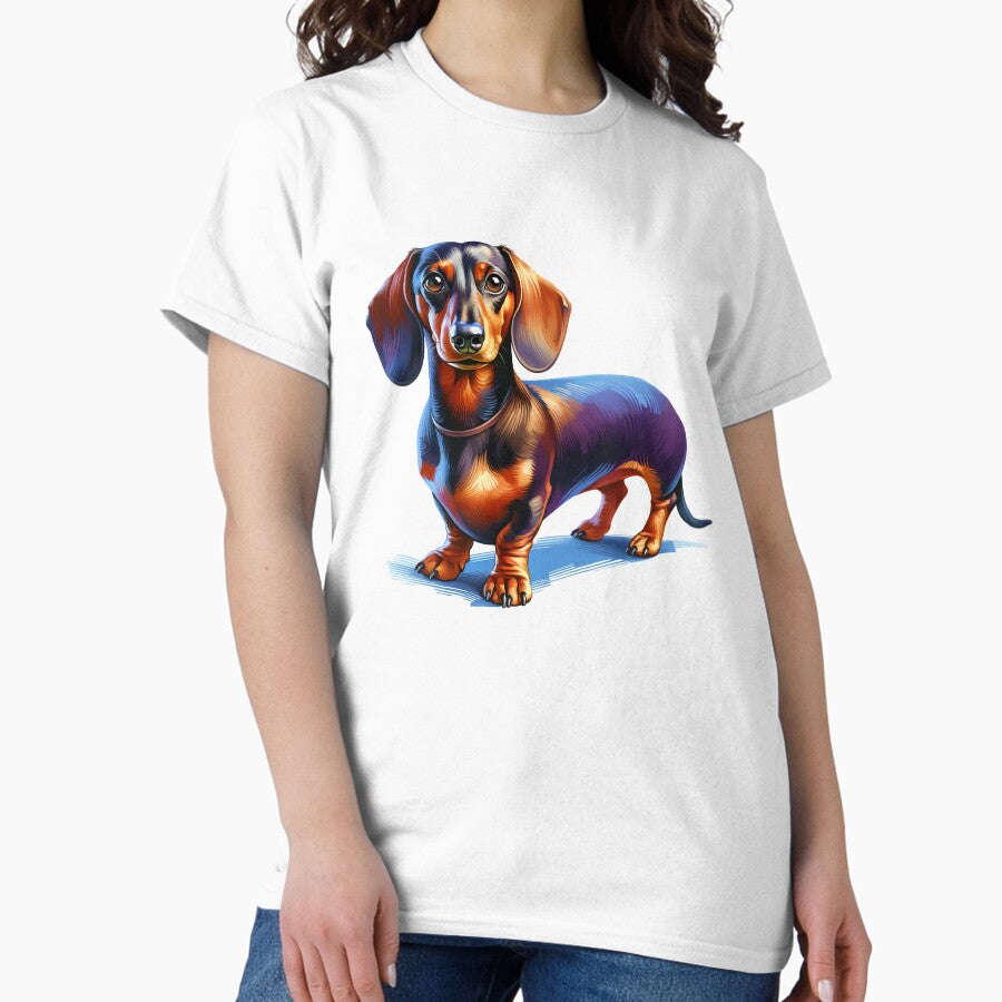 Adorable Dachshund Dog Design Classic T Shirt
