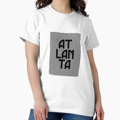 Atlanta City Text Pattern Usa Classic T Shirt