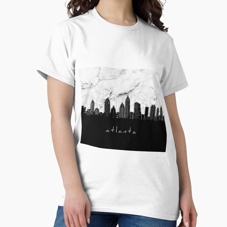 atlanta skyline marble Classic T-Shirt