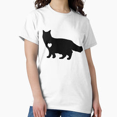 RAGDOLL CAT BLACK HEART GIFT Classic T-Shirt