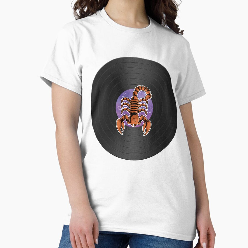 Scorpio Vinyl Print – Intense Zodiac Record Art Classic T-Shirt
