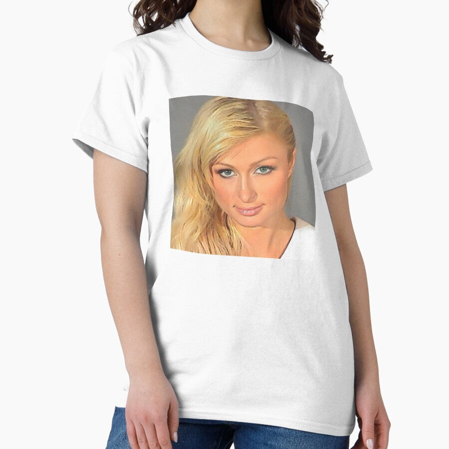 Paris Hilton Mugshot Classic T Shirt