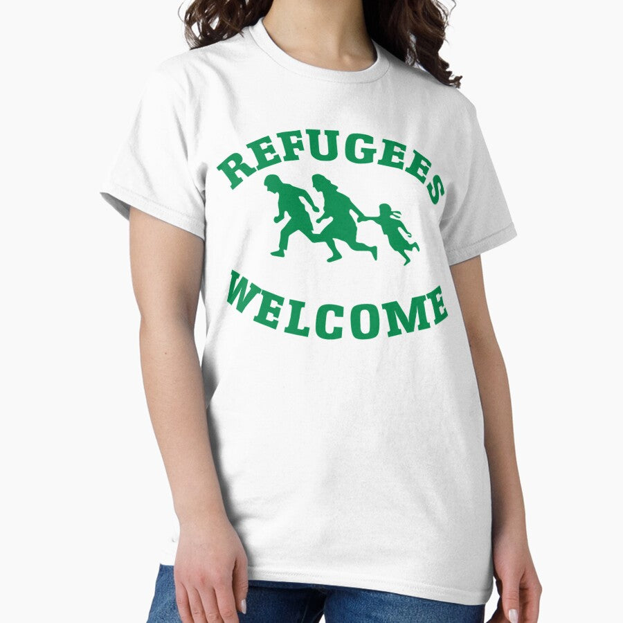 Celtic Refugees Welcome Classic T Shirt