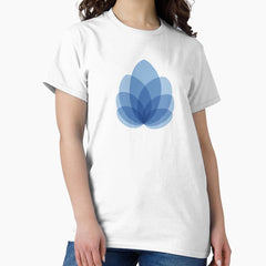 Abstract Flowers Blue Abstract Flower Classic T Shirt