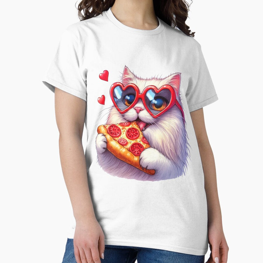 Cats. Love. Pizza. Classic T-Shirt