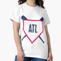 Atlanta Abbreviation Shirt, Retro Home Plate Shirt, Sports MLB Shirt, Baseball Jersey Shirt, Gift for Fan Classic T-Shirt