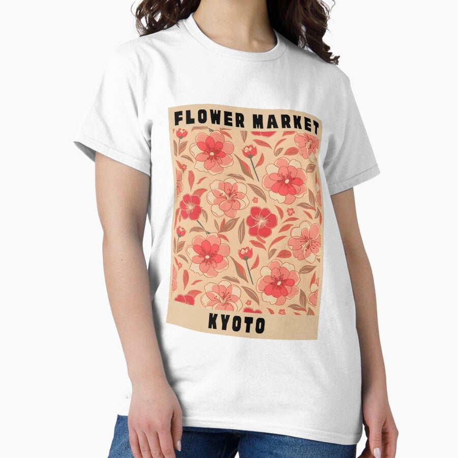 Vintage minimalist Kyoto Flower Market Classic T-Shirt