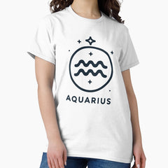 Aquarius Air Sign Illustration Classic T Shirt
