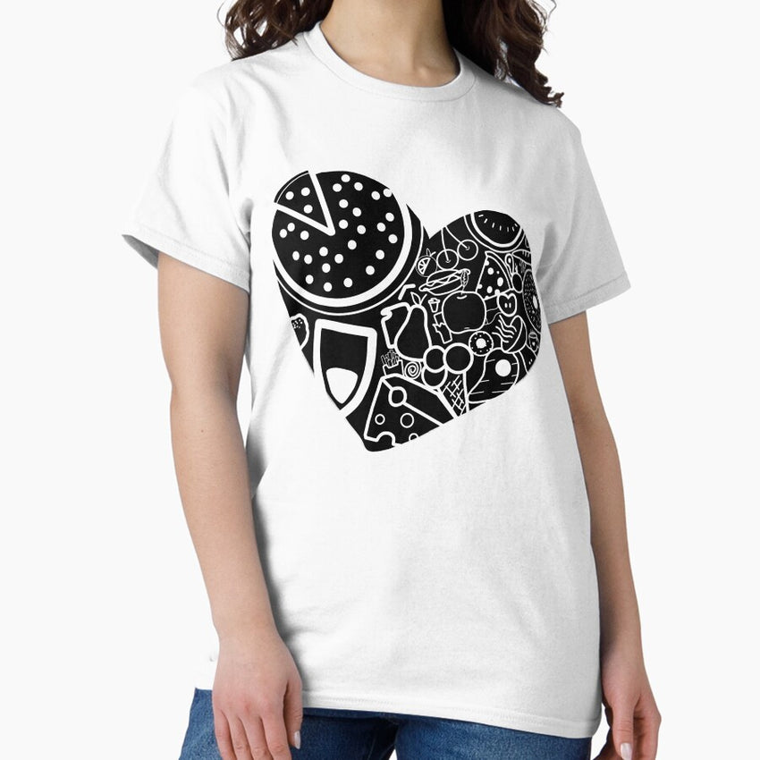Food and Fruits Heart - Heart made of Food Design Classic T-Shirt
