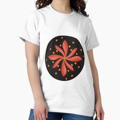 Retro Bloom - Vibrant Orange and Yellow Flower with a 70s Twist Classic T-Shirt