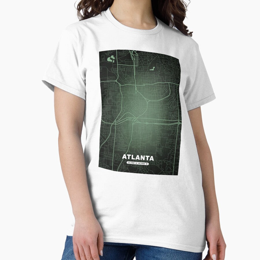 Atlanta Usa City Map Classic T Shirt