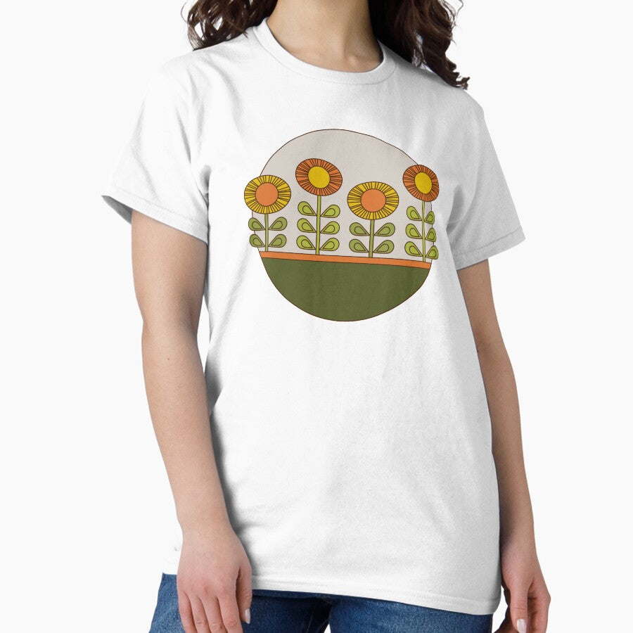 Seventies Sunflowers Classic T-Shirt