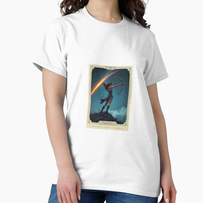 Sagittarius Zodiac Sign Tarot Card Classic T-Shirt