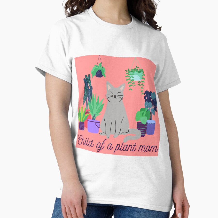 Plant Mom Cat Baby Classic T-Shirt