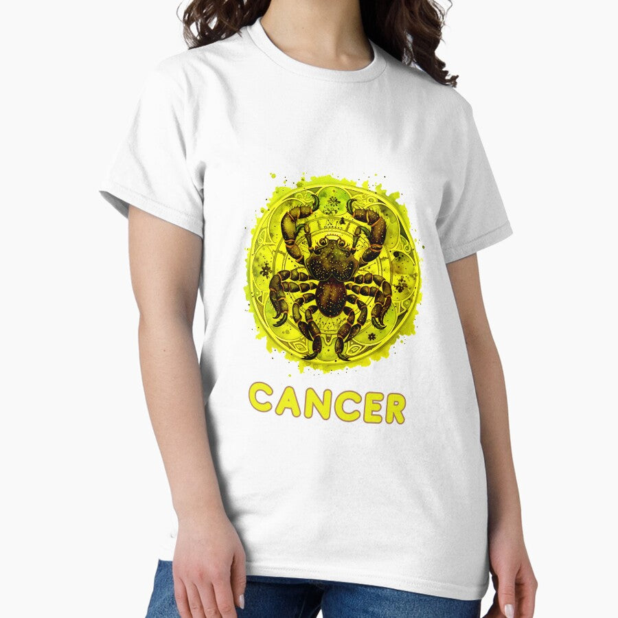 Cancer Zodiac- Horescope/SunSign Theme on white back ground Classic T-Shirt