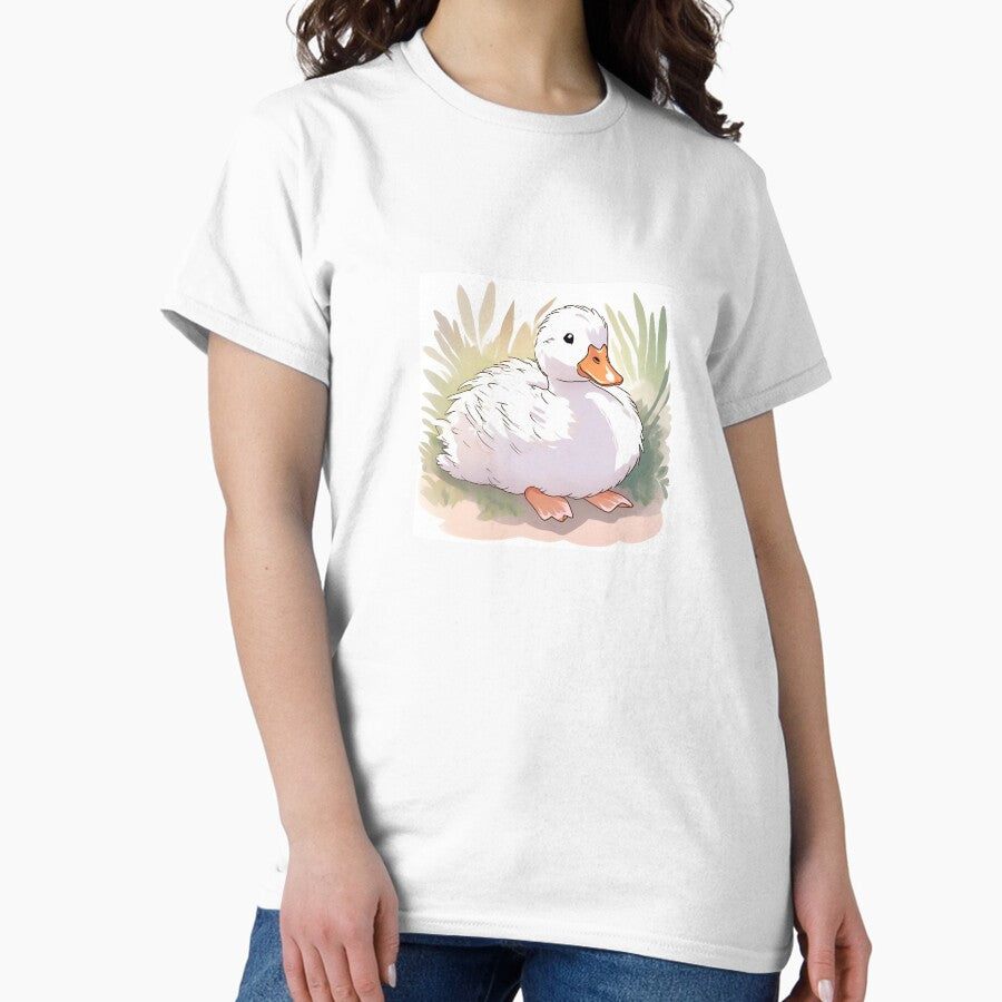 Charming Goose Illustration Funny Sweet Classic T Shirt