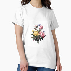 Vintage Bouquet of Flowers Print Classic T-Shirt