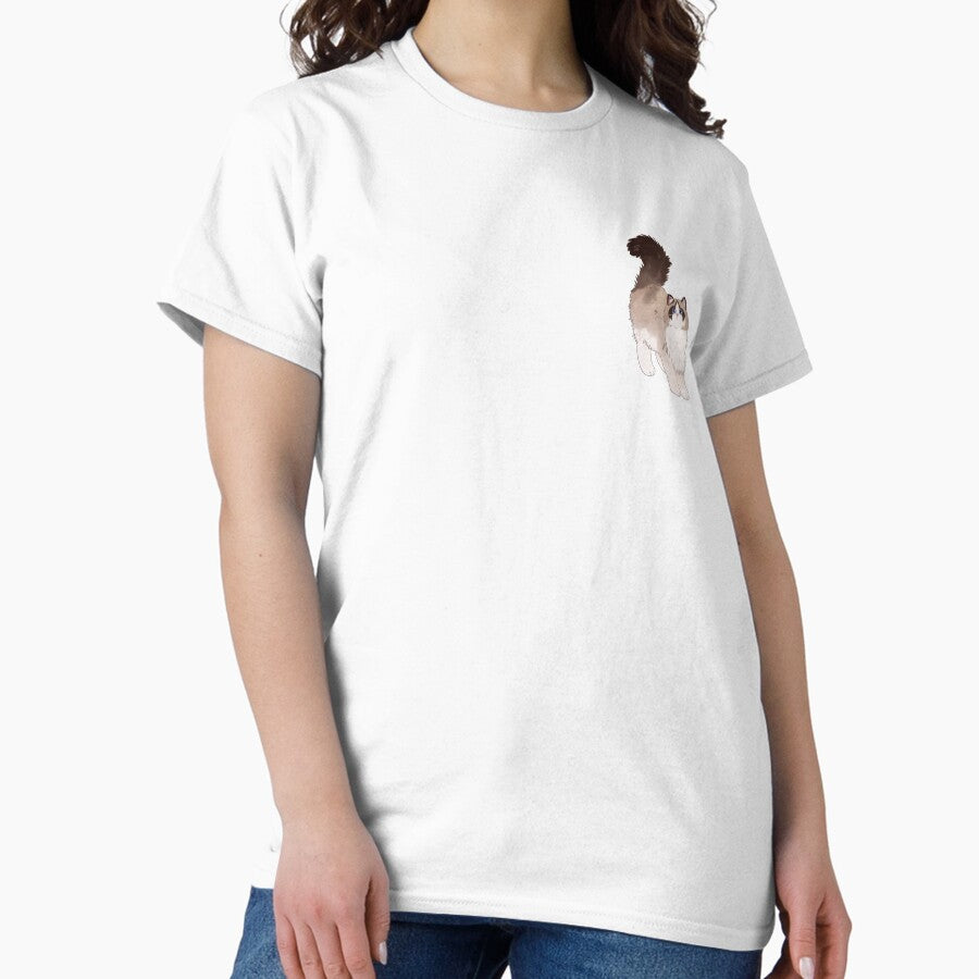 Cute fluffy Ragdoll Cat Classic T-Shirt