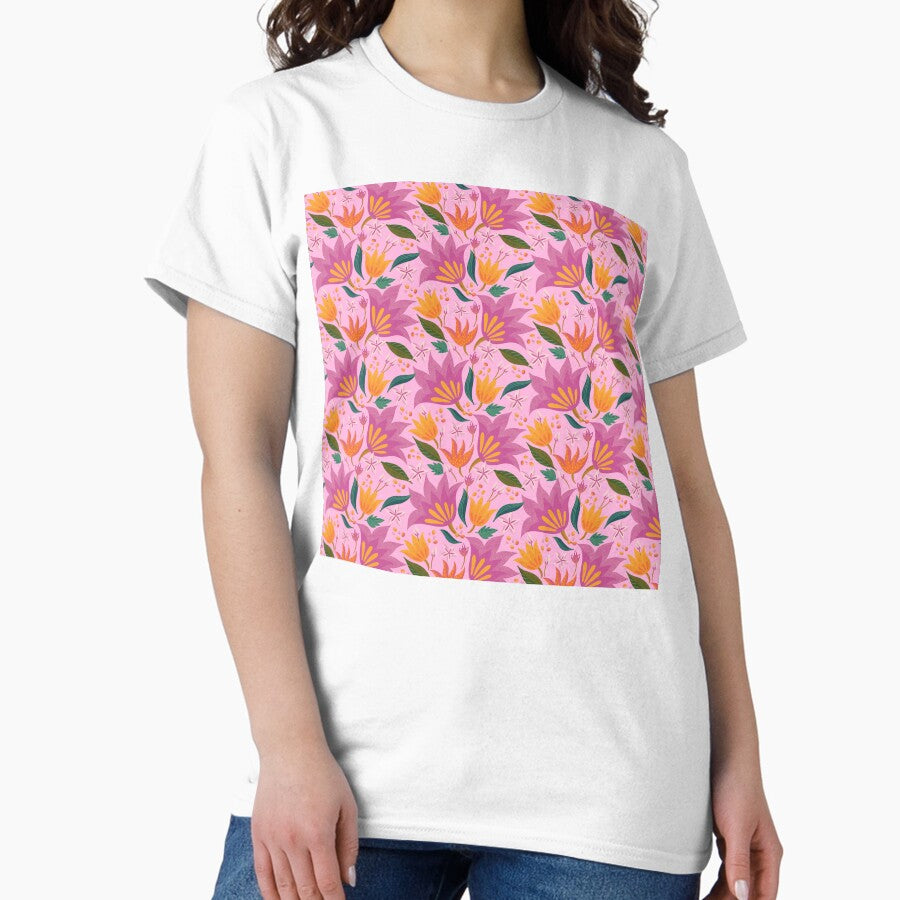 Buds and blooms - Pink Classic T-Shirt