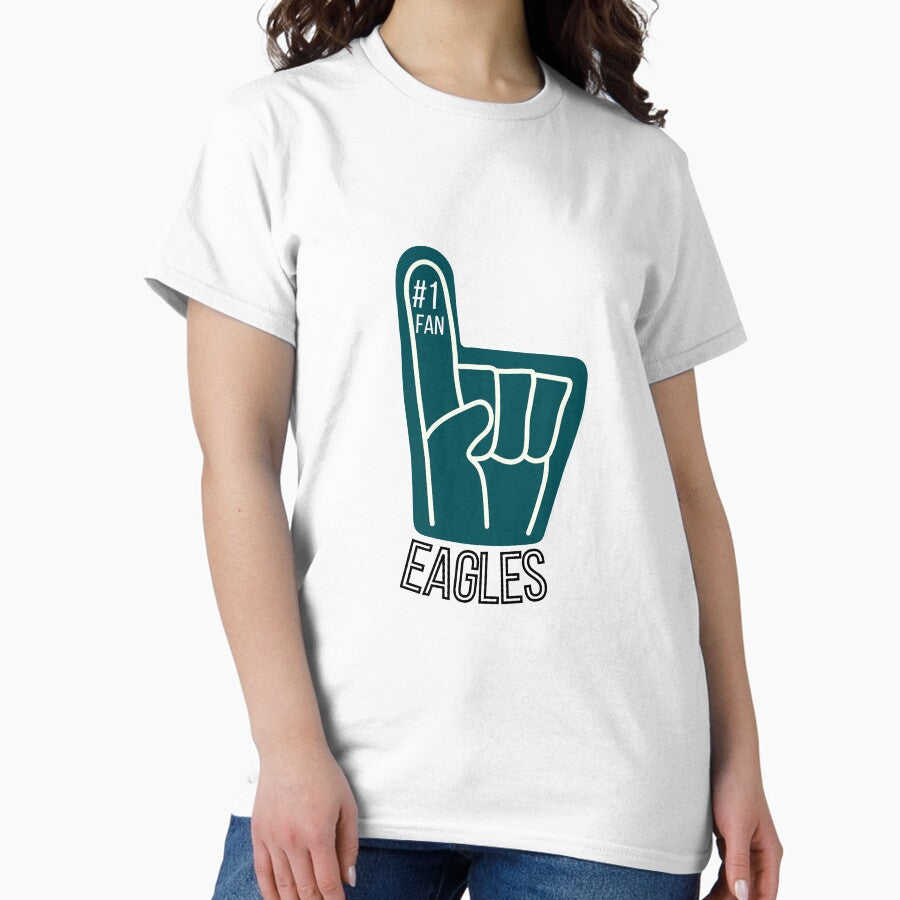 #1 Fan Eagles NFL Foam Finger Classic T-Shirt